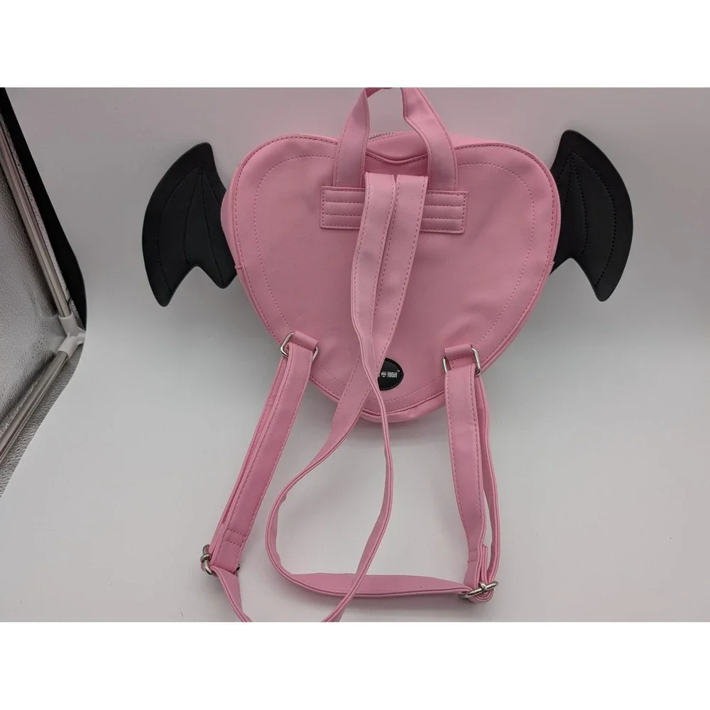 Monster High Draculaura Heart Halloween Pink Bag Large Backpack Wings Bat School